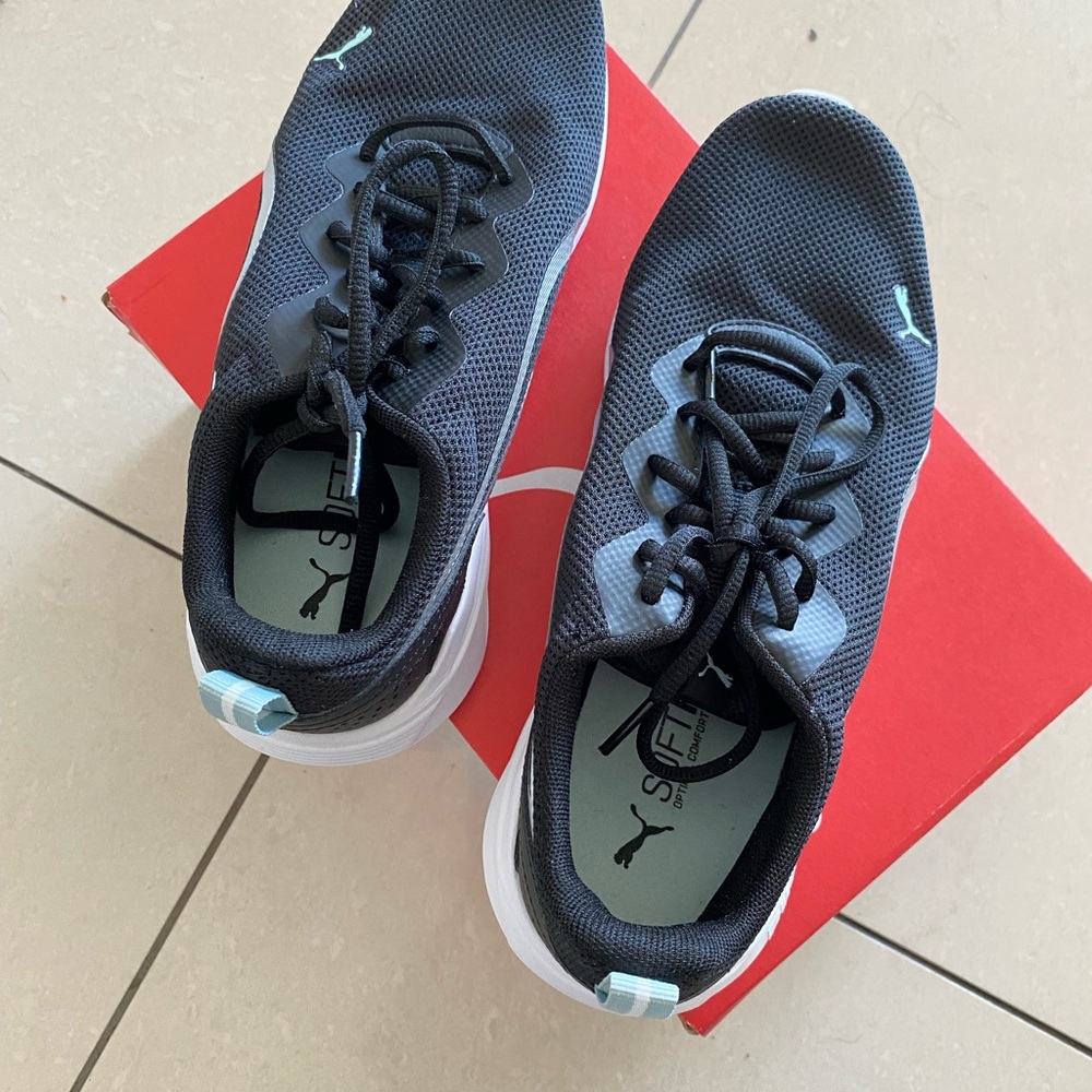 Puma Charcoal and White Athletic Shoes